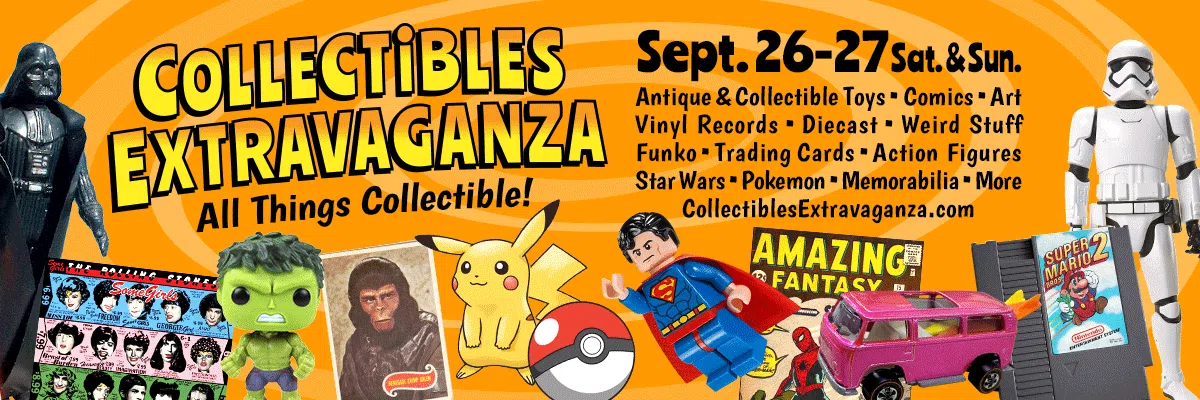 Collectibles Extravaganza, September 26 and 27, 2026 in Boxborough, Massachusetts